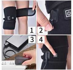 Heated Knee Brace Wrap for Muscle Relaxation Arthritis Pain Relief Knee Pad Health Care - Xprespick