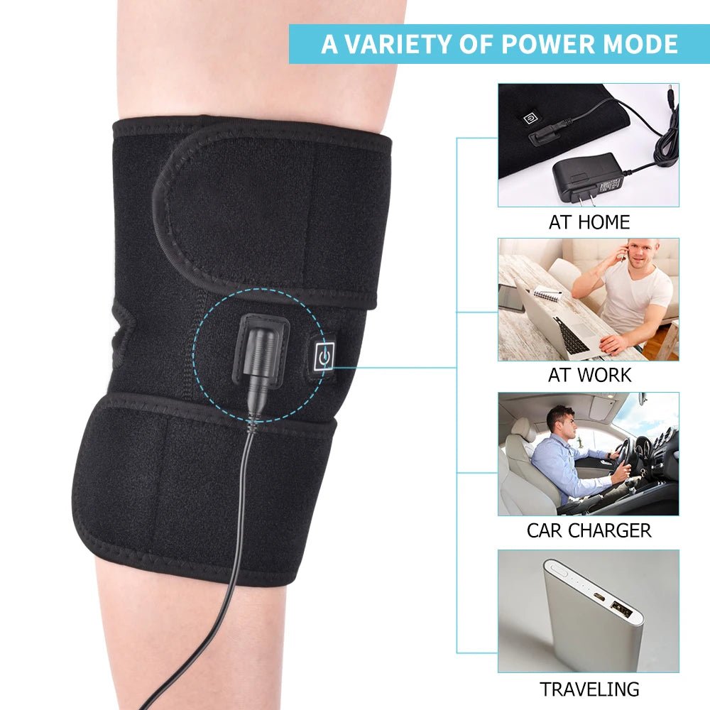 Heated Knee Brace Wrap for Muscle Relaxation Arthritis Pain Relief Knee Pad Health Care - Xprespick