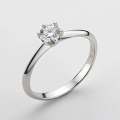 IOGOU Mosanite Diamond Rings for Women 0.5 Carat Engagement Round Cut Solitaire Ring Real 925 Sterling Silver Wholesale Jewelry - Xprespick