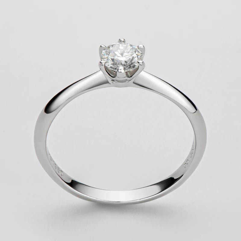IOGOU Mosanite Diamond Rings for Women 0.5 Carat Engagement Round Cut Solitaire Ring Real 925 Sterling Silver Wholesale Jewelry - Xprespick