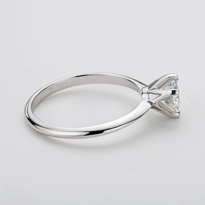 IOGOU Mosanite Diamond Rings for Women 0.5 Carat Engagement Round Cut Solitaire Ring Real 925 Sterling Silver Wholesale Jewelry - Xprespick