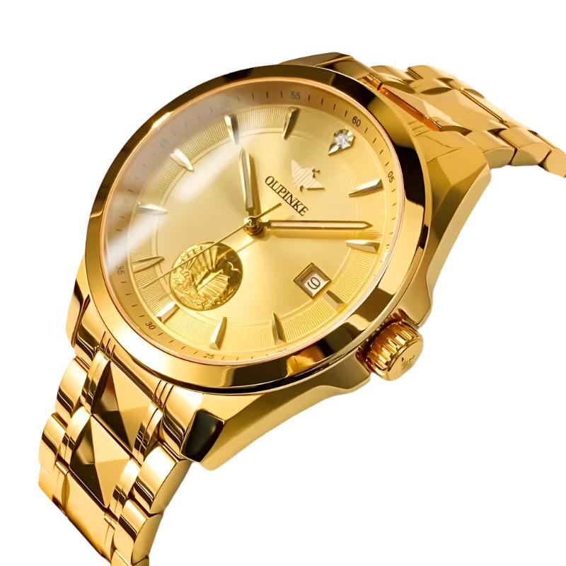 rue Diamond Gold Men's Watch Swiss Certified Men's Automatic Mechanical Watch Luxury Business Men Watch