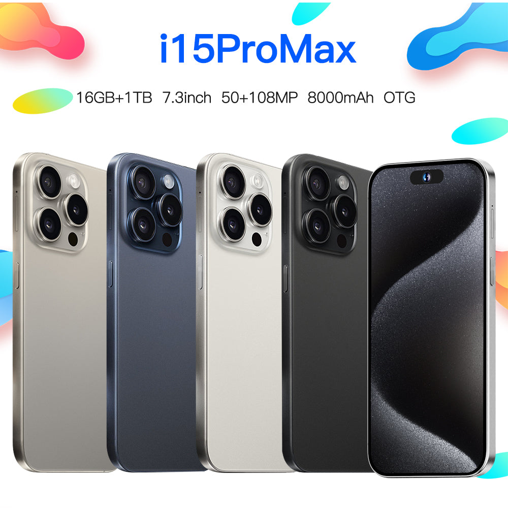 Hot Selling Phone i 15 Pro Max 16GB+1TB 6.7 Android Phone