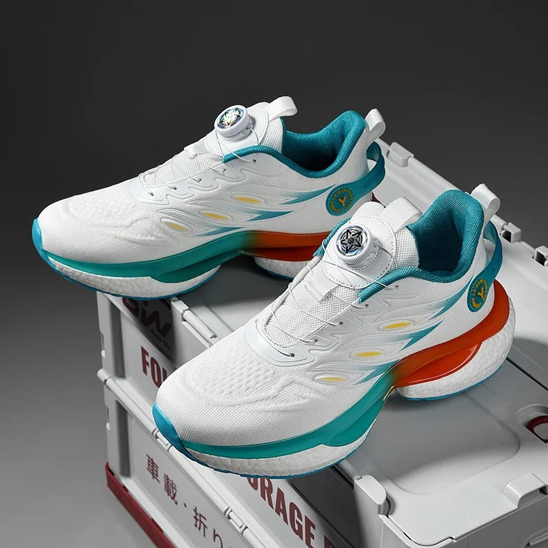 Men's New Fashion Rotating Button Sneakers Running Shoes Women's Thick Sole Slow Running Shoes
