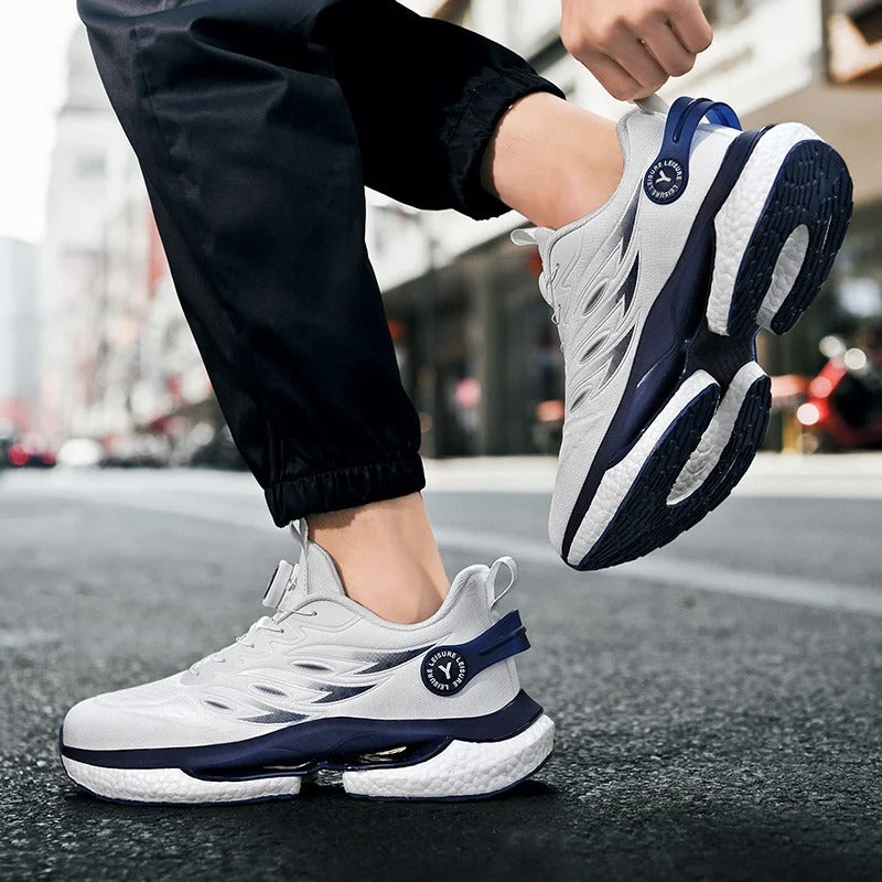 Men's New Fashion Rotating Button Sneakers Running Shoes Women's Thick Sole Slow Running Shoes