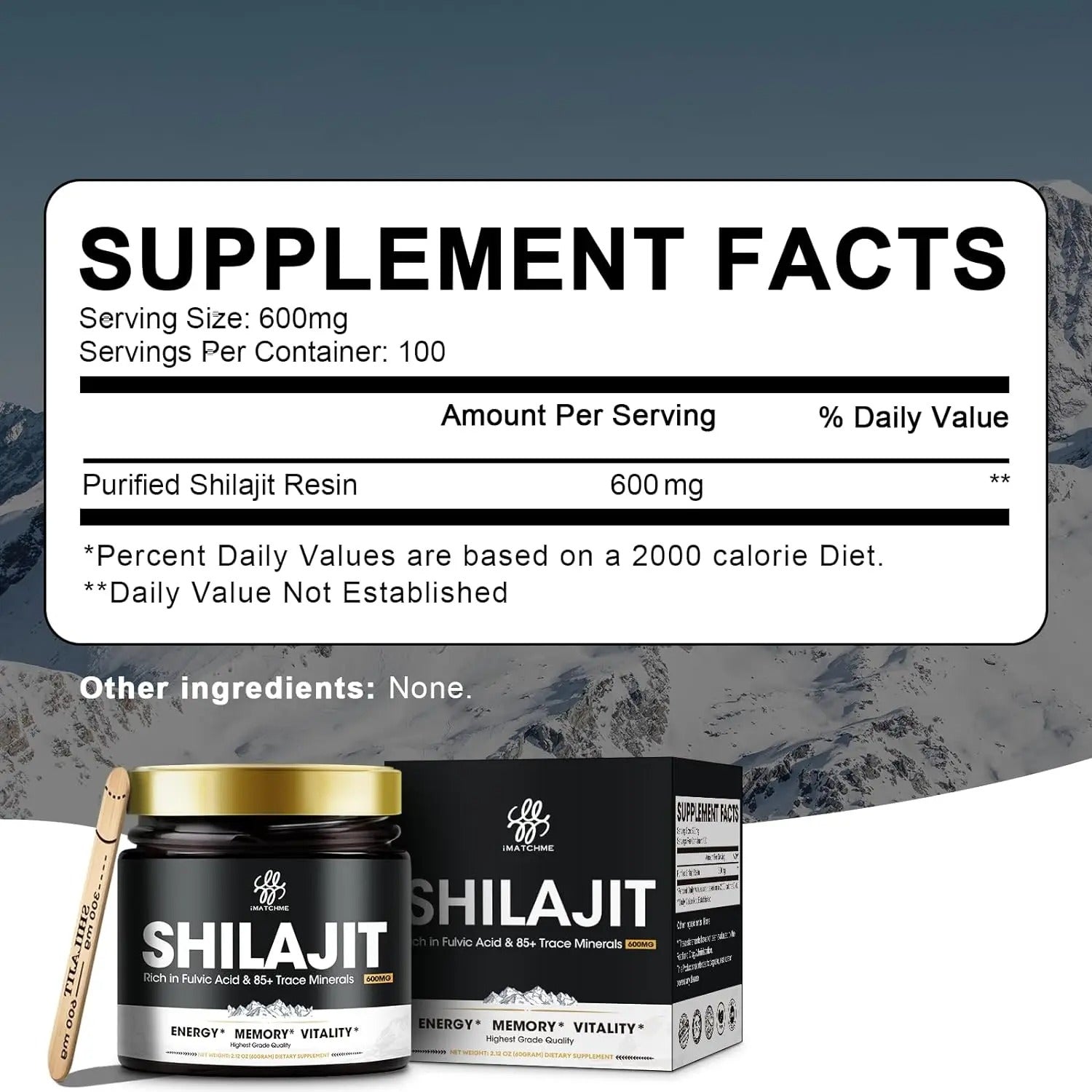 Gold Grade Shilajit Resin with Fulvic Acid & 85+ Trace Minerals Complex for Energy