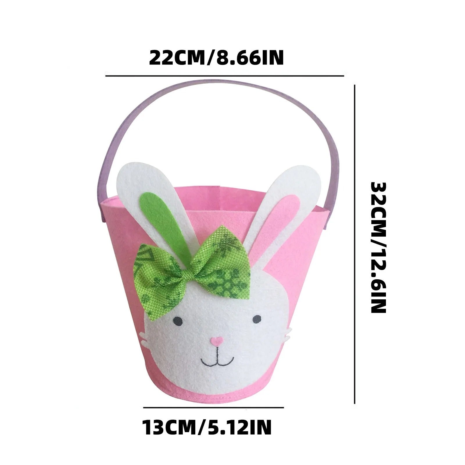 Cute Easter Rabbit Cloth Basket Candy Eggs Buckets Party Decoration For Kids Gift Boxes & Bags