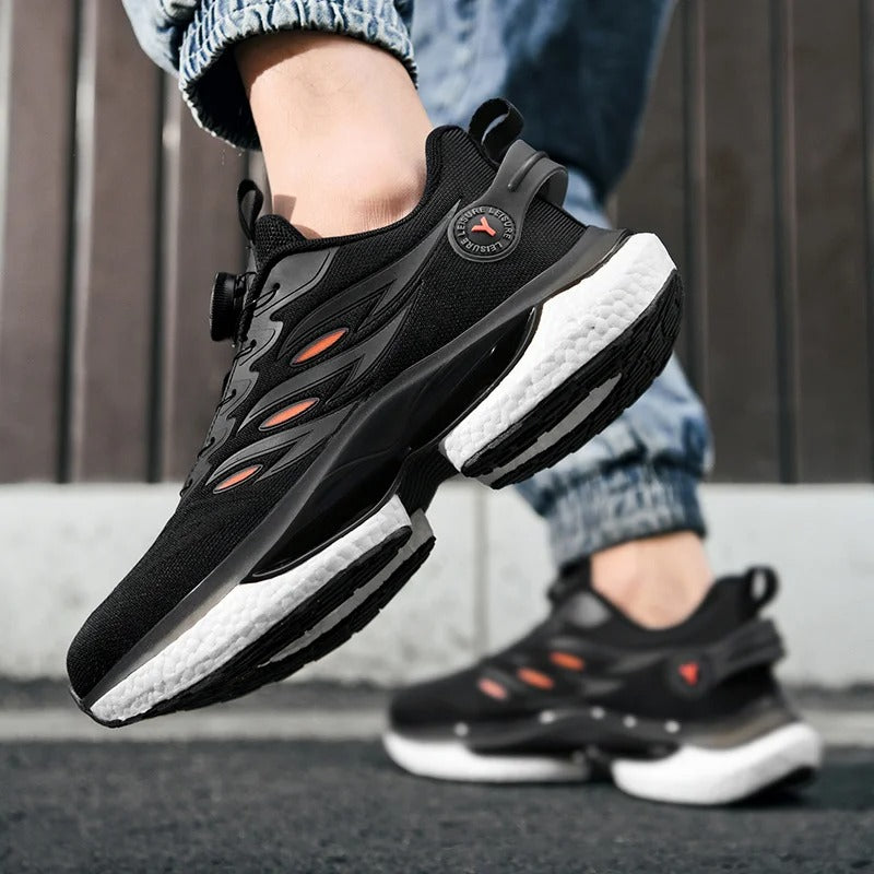 Men's New Fashion Rotating Button Sneakers Running Shoes Women's Thick Sole Slow Running Shoes