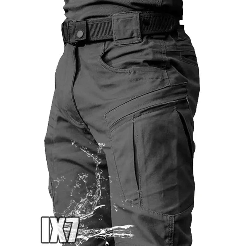 Men's Waterproof Cargo Pants Elastic Multiple Pocket Military Male Trousers Outdoor Joggers Pant Joggers Pant - Xprespick