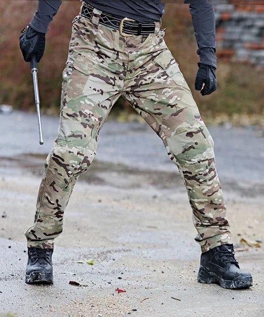 Men's Waterproof Cargo Pants Elastic Multiple Pocket Military Male Trousers Outdoor Joggers Pant Joggers Pant - Xprespick