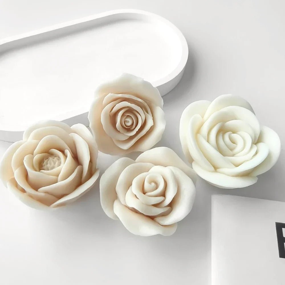 Multi Style Rose Silicone Molds for Scented Candle Flower Gypsum Resin Moulds Wedding Cake Decor Valentine’s Day Chocolate Gifts - Xprespick
