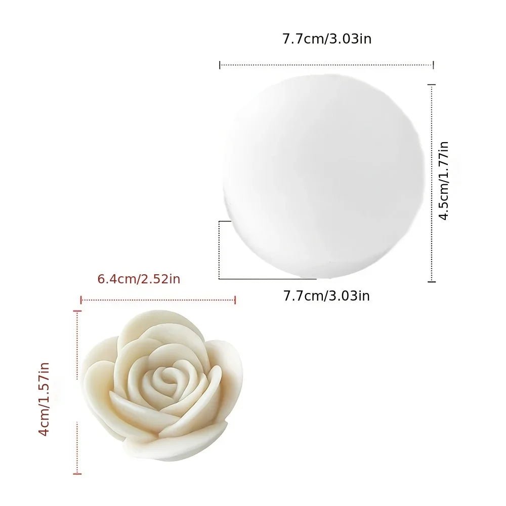 Multi Style Rose Silicone Molds for Scented Candle Flower Gypsum Resin Moulds Wedding Cake Decor Valentine’s Day Chocolate Gifts - Xprespick