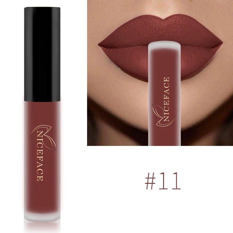 NICEFACE Matte Liquid Lipstick Waterproof Long Lasting Lip Gloss Tint Beauty product - Xprespick
