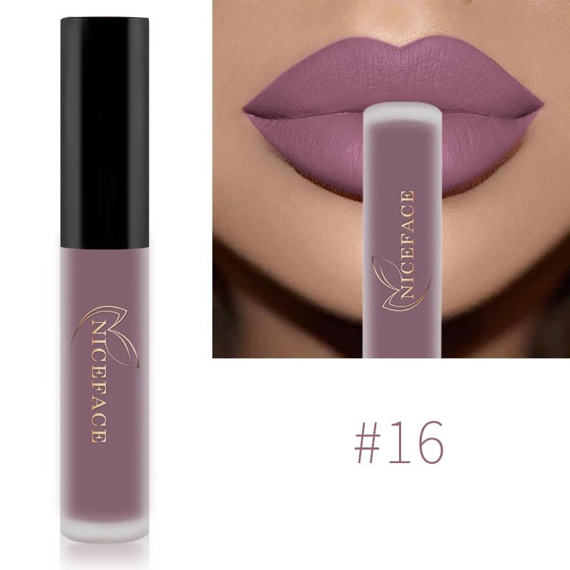 NICEFACE Matte Liquid Lipstick Waterproof Long Lasting Lip Gloss Tint Beauty product - Xprespick