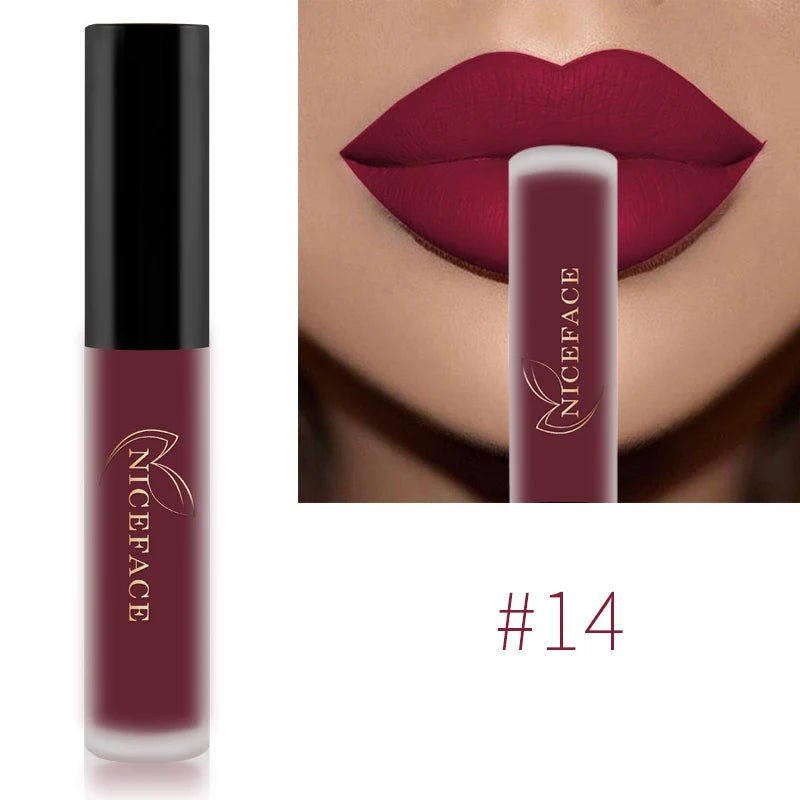 NICEFACE Matte Liquid Lipstick Waterproof Long Lasting Lip Gloss Tint Beauty product - Xprespick