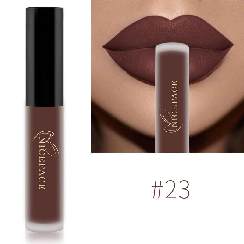 NICEFACE Matte Liquid Lipstick Waterproof Long Lasting Lip Gloss Tint Beauty product - Xprespick