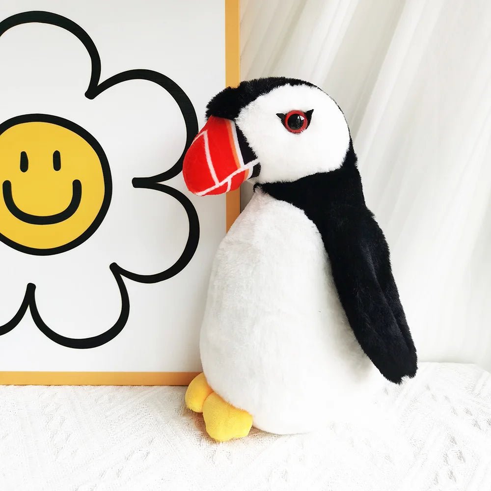 Simulation Atlantic Puffin Plush Keychain Toy Stuffed Nature Fishing Pelican Soft Dolls Lifelike Adorable Wild Animal Bird Toys - Xprespick