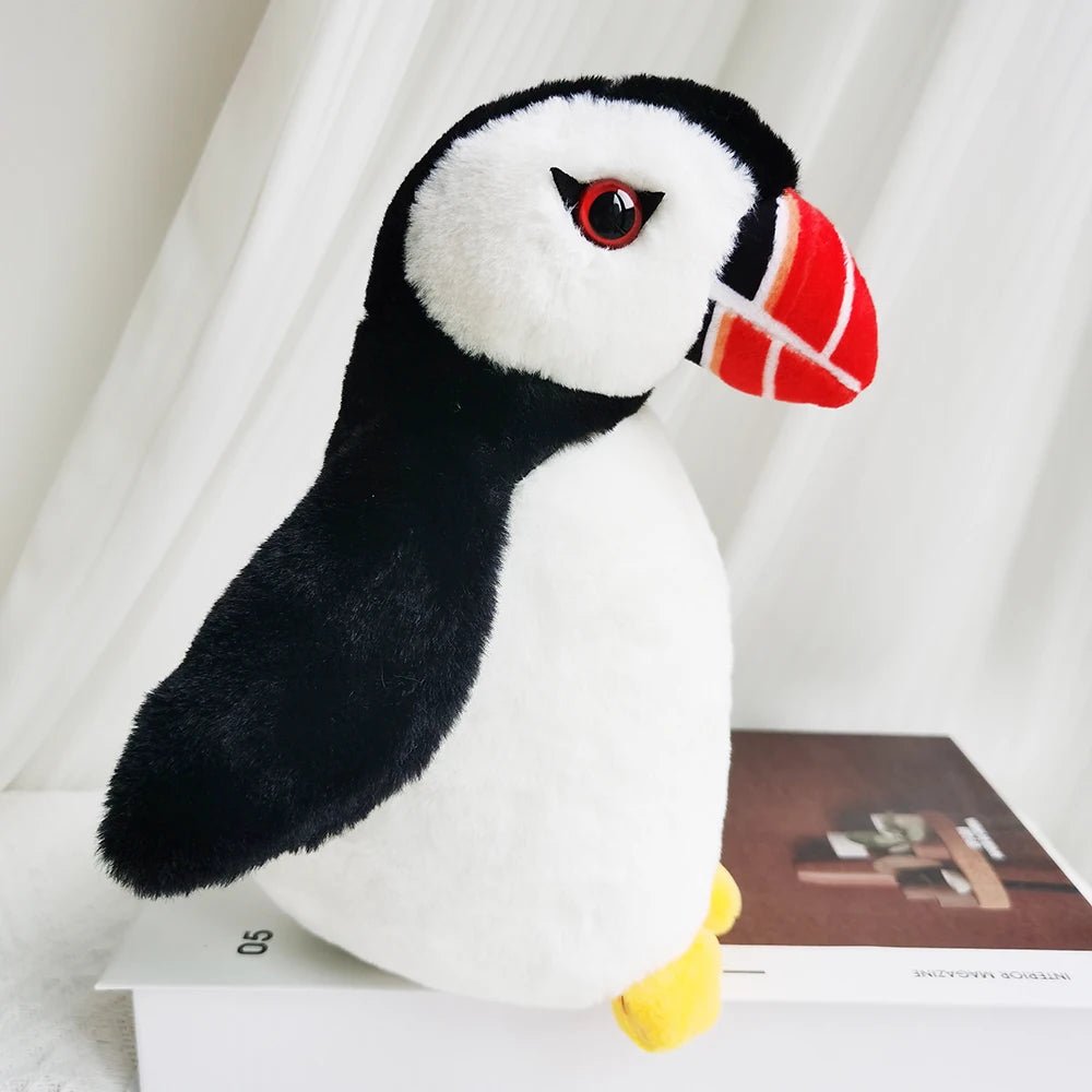 Simulation Atlantic Puffin Plush Keychain Toy Stuffed Nature Fishing Pelican Soft Dolls Lifelike Adorable Wild Animal Bird Toys - Xprespick