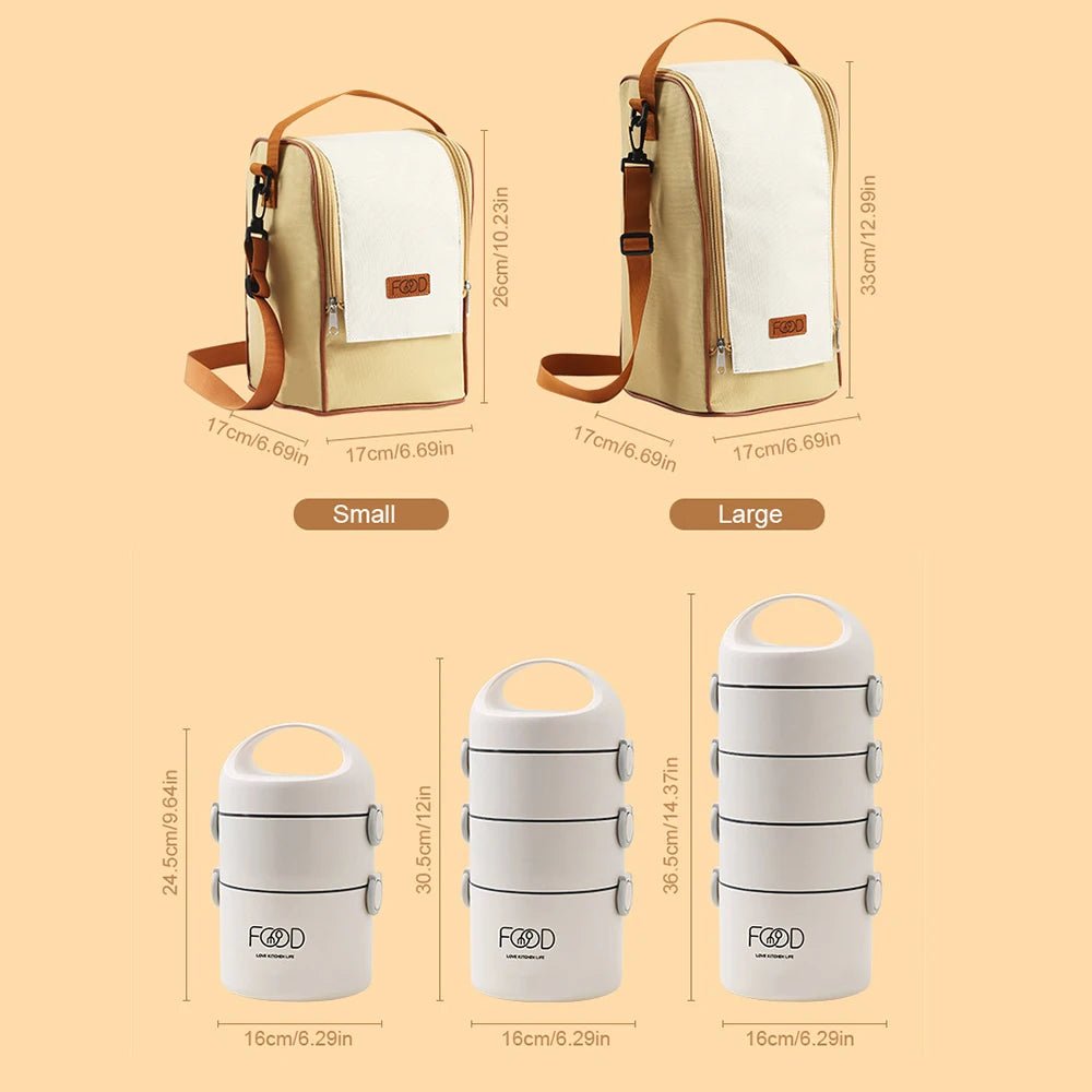 Stainless Steel Vacuum Thermal Lunch Box Insulated Lunch Bag Food Warmer Soup Cup Thermos Containers Lunch Box for Kids Tupper - Xprespick