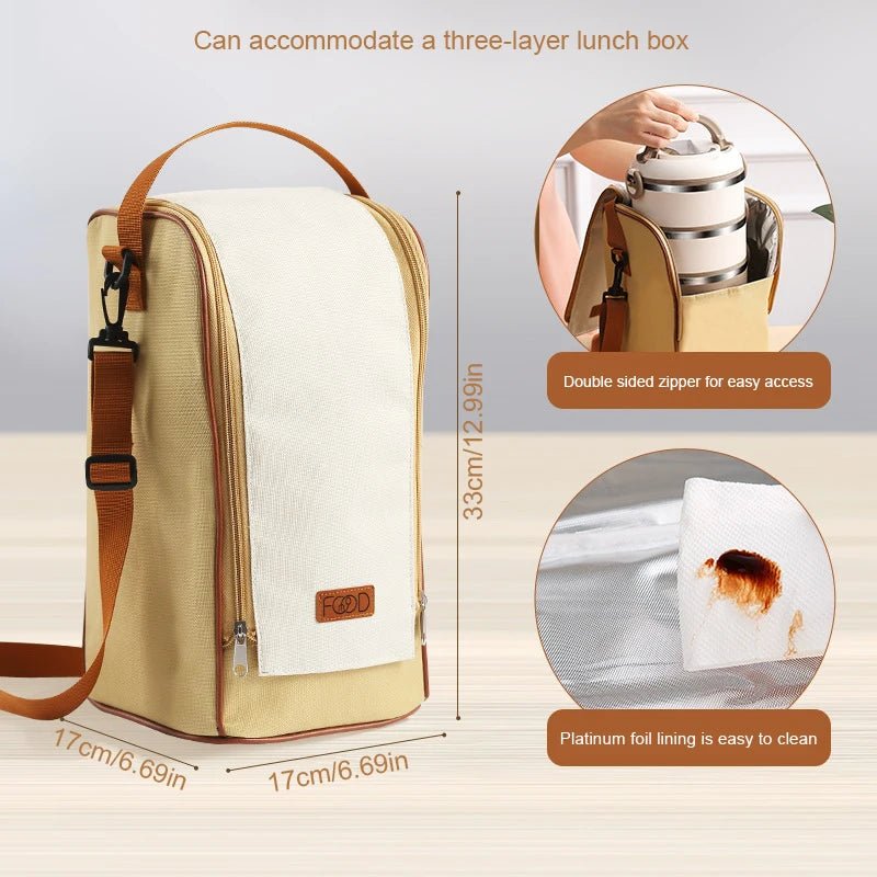 Stainless Steel Vacuum Thermal Lunch Box Insulated Lunch Bag Food Warmer Soup Cup Thermos Containers Lunch Box for Kids Tupper - Xprespick