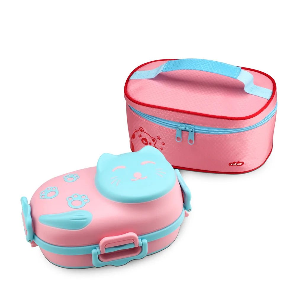 Thermos Bowl 304 Stainless Steel Cartoon Tableware Children's Lunch Box Portable Food Bowl and Spoon Set Lunch Bag for Food - Xprespick