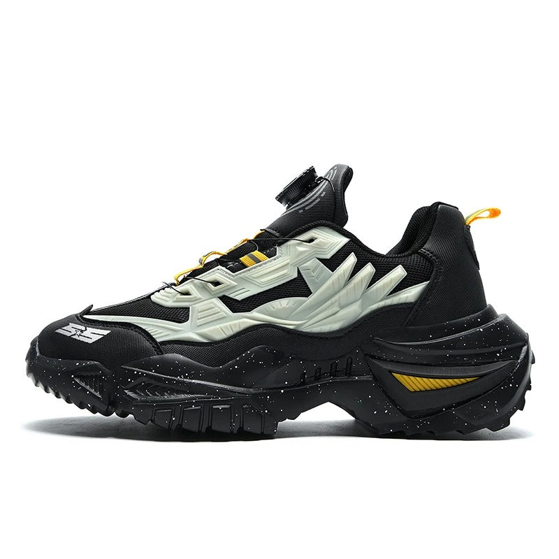 Men's New Fashion Rotating Button Sneakers Running Shoes Women's Thick Sole Slow Running Shoes
