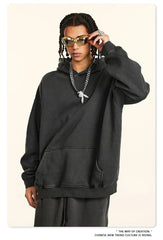 ZODF 2024 Winter Men's Washed Fleece Hoodies Unisex Women Retro Loose Warm 332gsm Hooded Pullovers Sweatshirts HY0870 - Xprespick