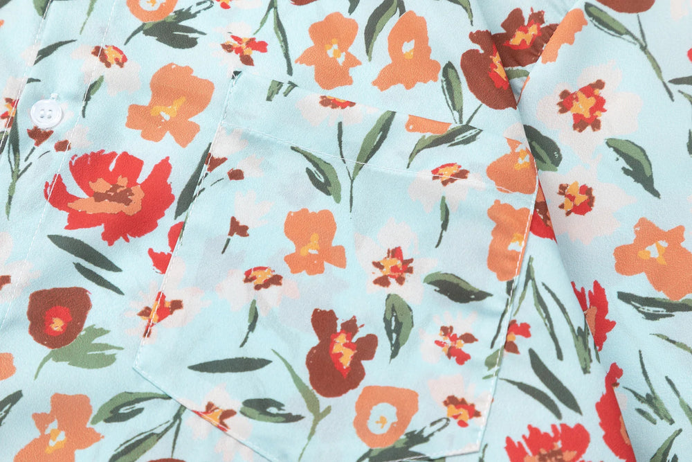 Shling Hawaiian Flower  Shirt Shling Men's Tshirt