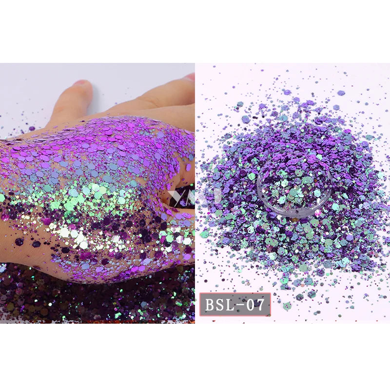 Shling Nail Chunky Glitter Shling Color Shifting Glitter Eye and nail art Glitter face glitter Nail Glitter