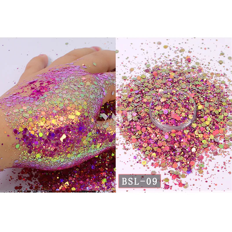 Shling Nail Chunky Glitter Shling Color Shifting Glitter Eye and nail art Glitter face glitter Nail Glitter