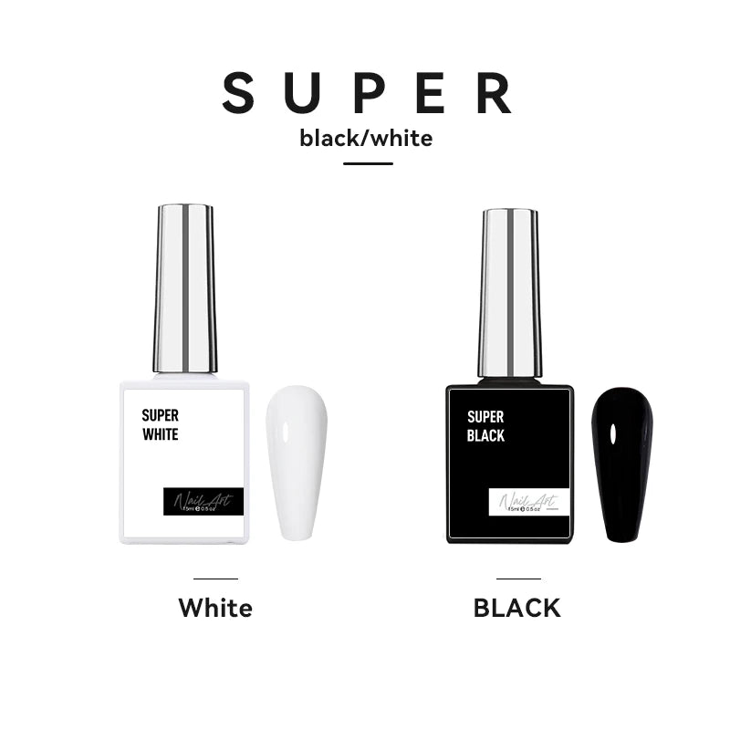 Shling Black white gel Nail polish Shling Black Nail polish gel nail polish white gel Nail polish