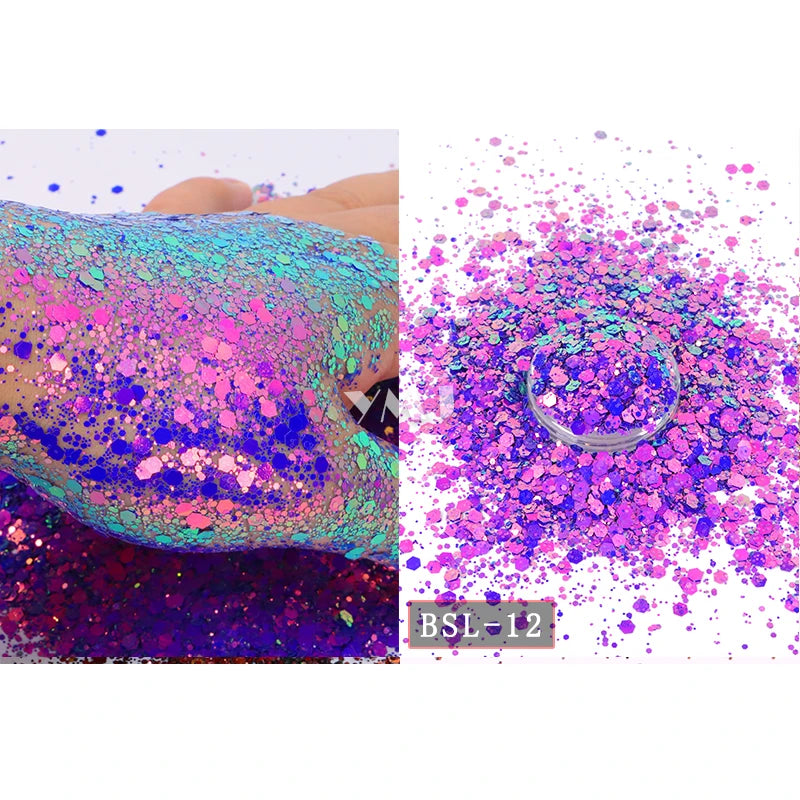 Shling Nail Chunky Glitter Shling Color Shifting Glitter Eye and nail art Glitter face glitter Nail Glitter