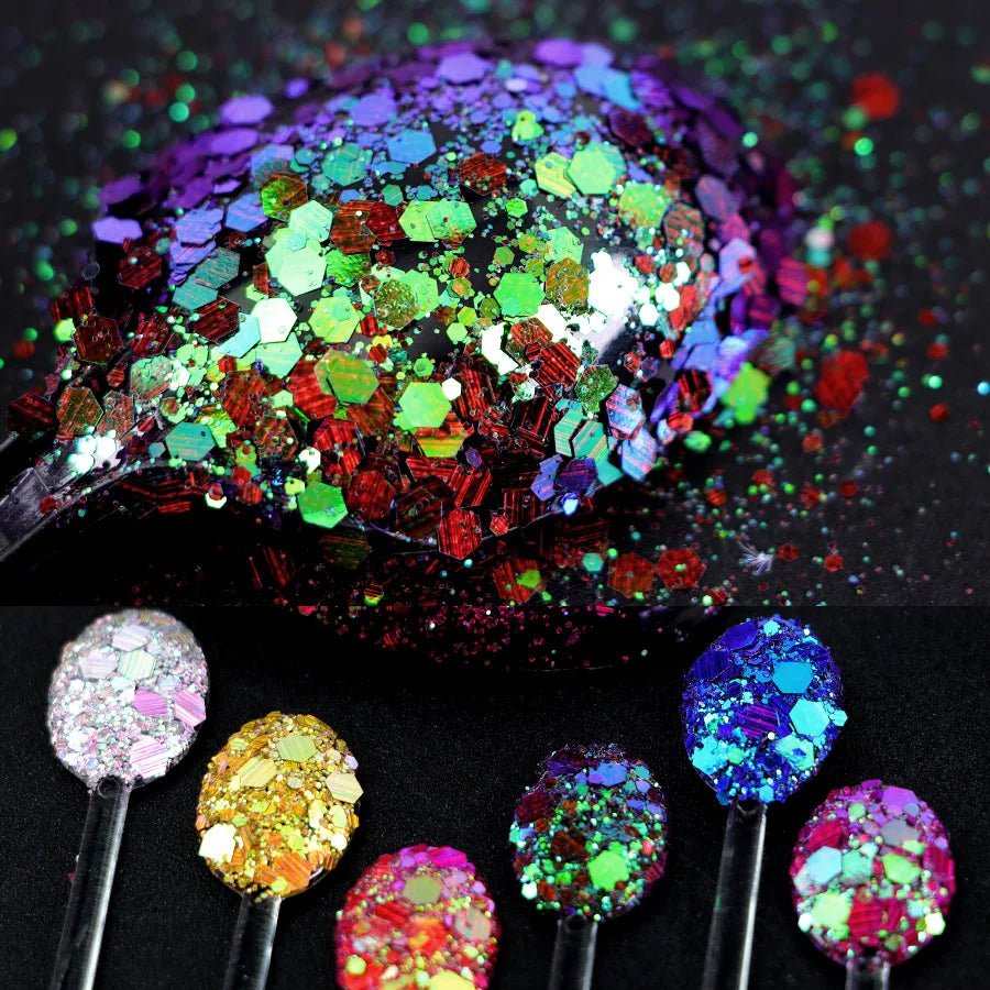 Shling Nail Chunky Glitter Shling Color Shifting Glitter Eye and nail art Glitter face glitter Nail Glitter