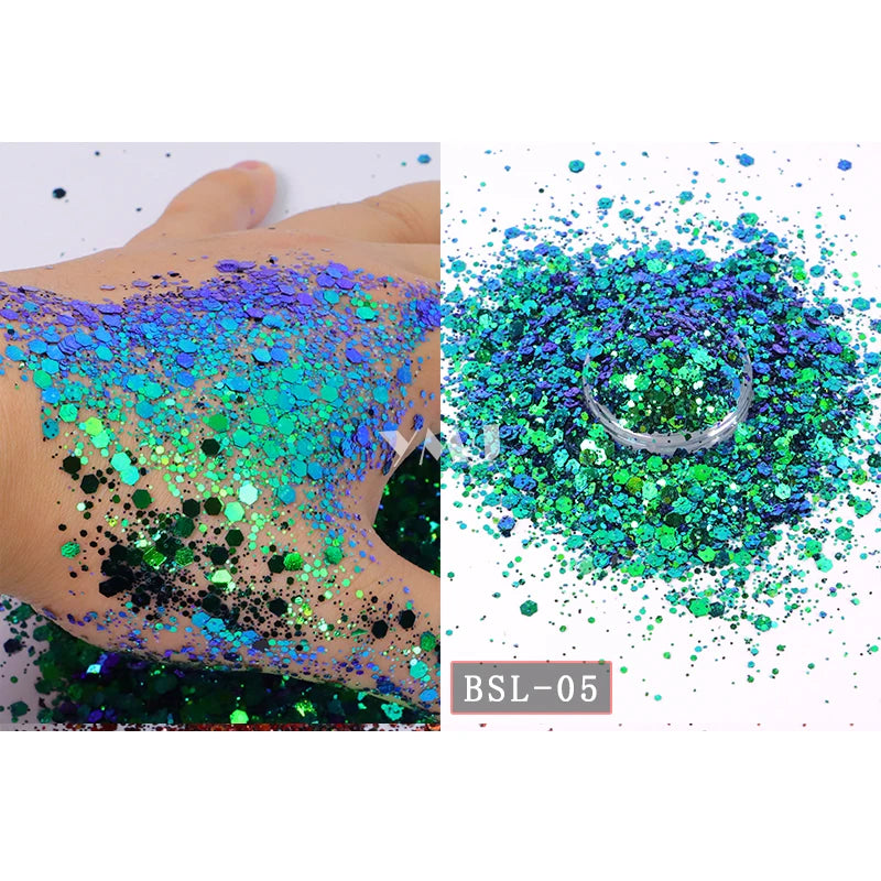 Shling Nail Chunky Glitter Shling Color Shifting Glitter Eye and nail art Glitter face glitter Nail Glitter