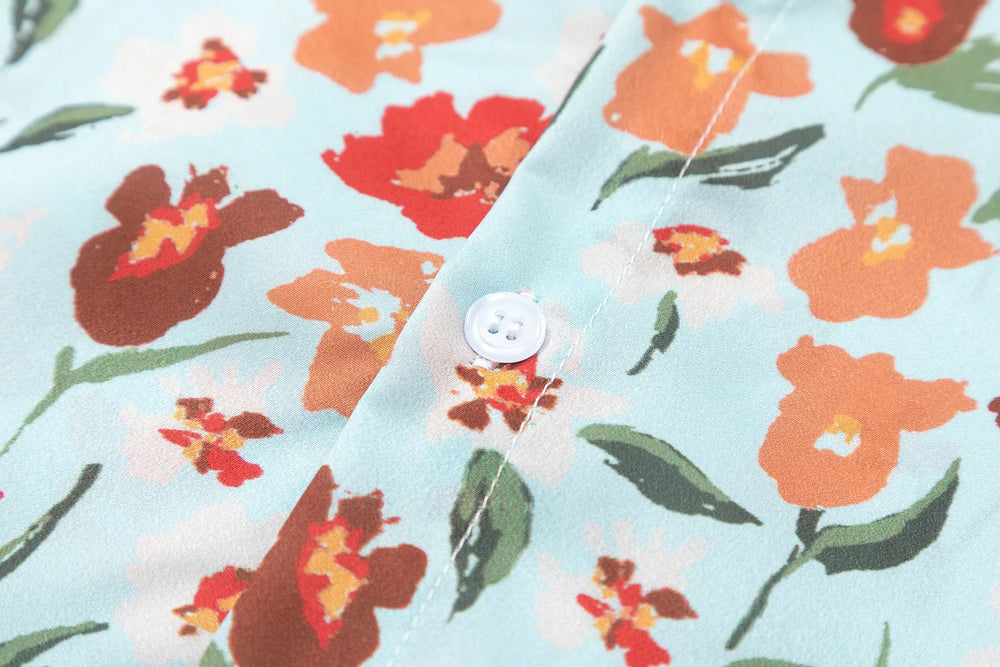 Shling Hawaiian Flower  Shirt Shling Men's Tshirt