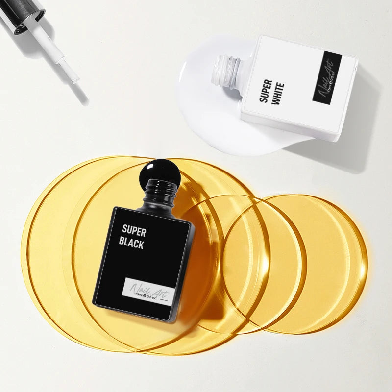 Shling Black white gel Nail polish Shling Black Nail polish gel nail polish white gel Nail polish
