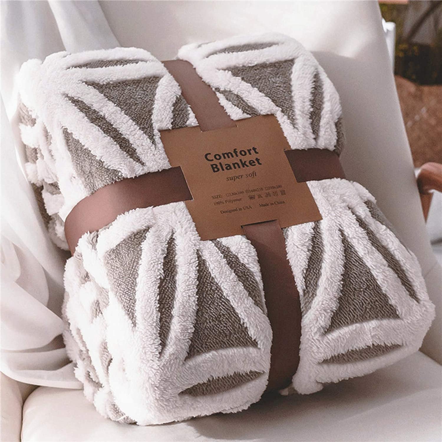 Fuzzy Soft Throw Blanket Dual Sided Blanket for Couch Sofa Bed 